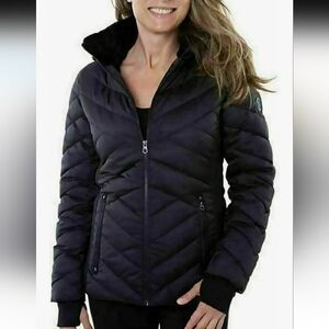Nautica Water Resistant Faux Fur Hood Puffer Jacket